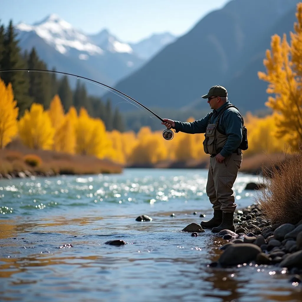 Fly Fishing in the San Juan River, Pagosa Springs