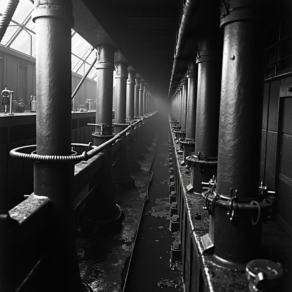 The Titanic's Black Undersides