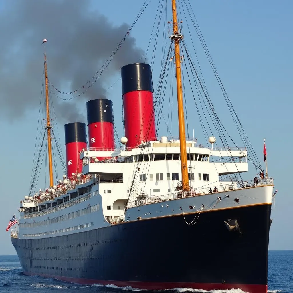 The Red Funnel of the Titanic