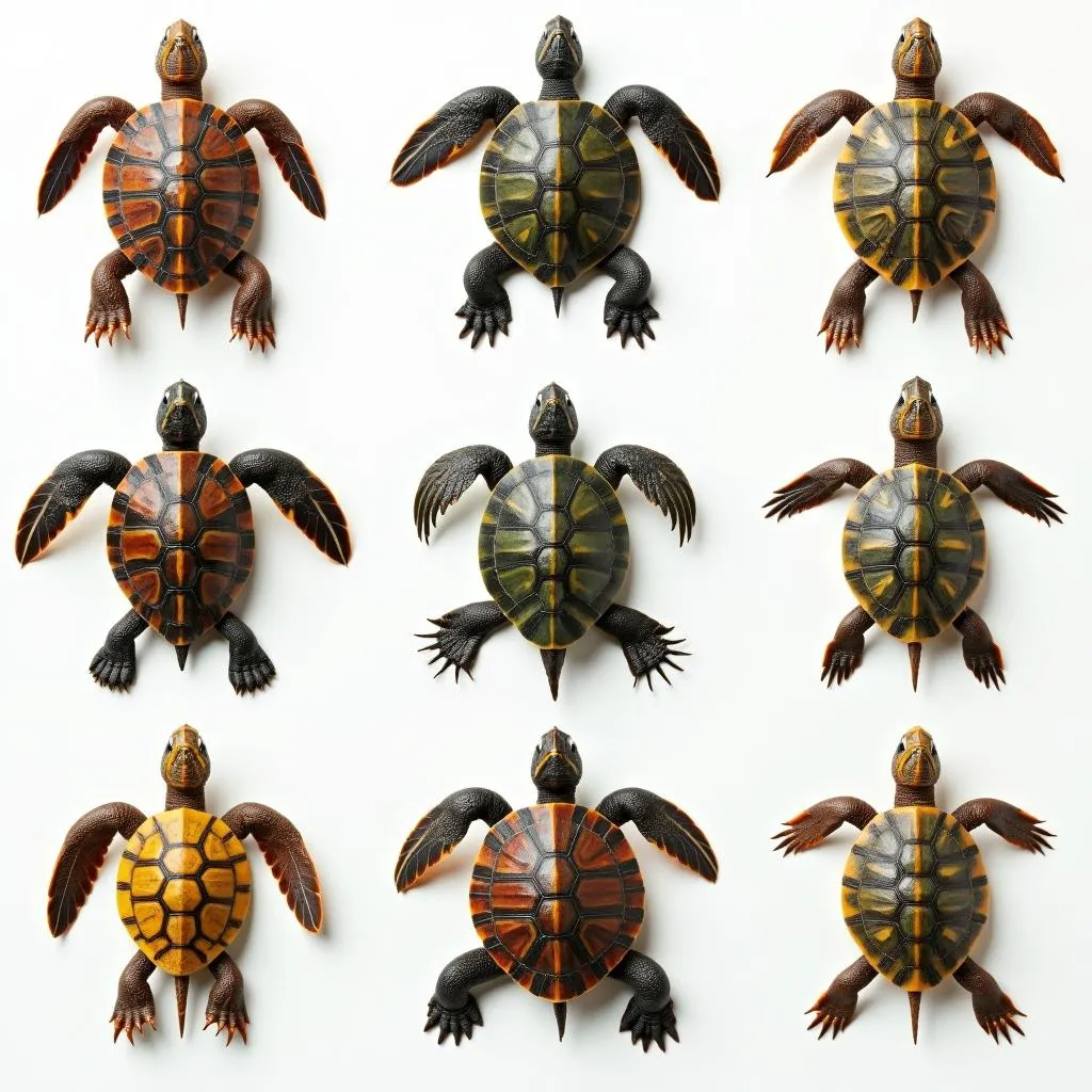 Turtle Color Variations: A Spectrum of Colors