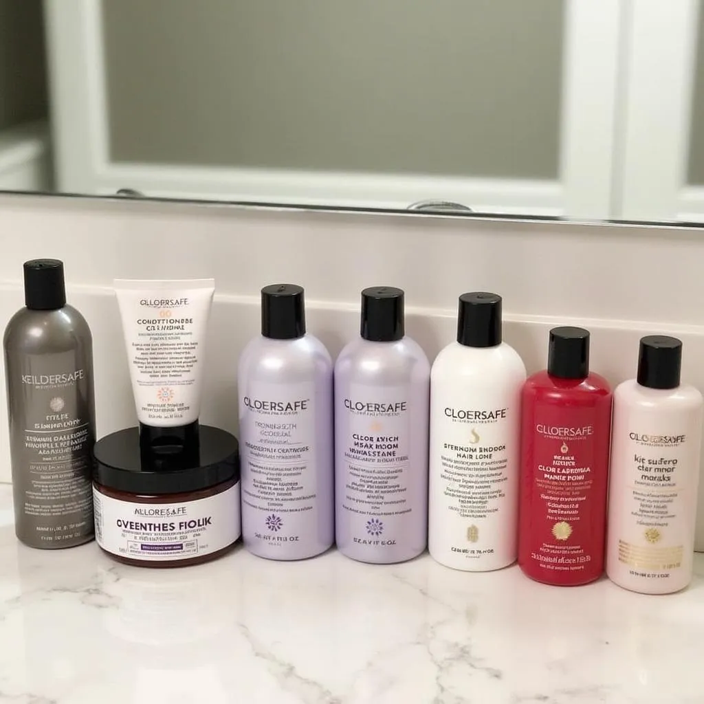 Various Color-Safe Hair Products