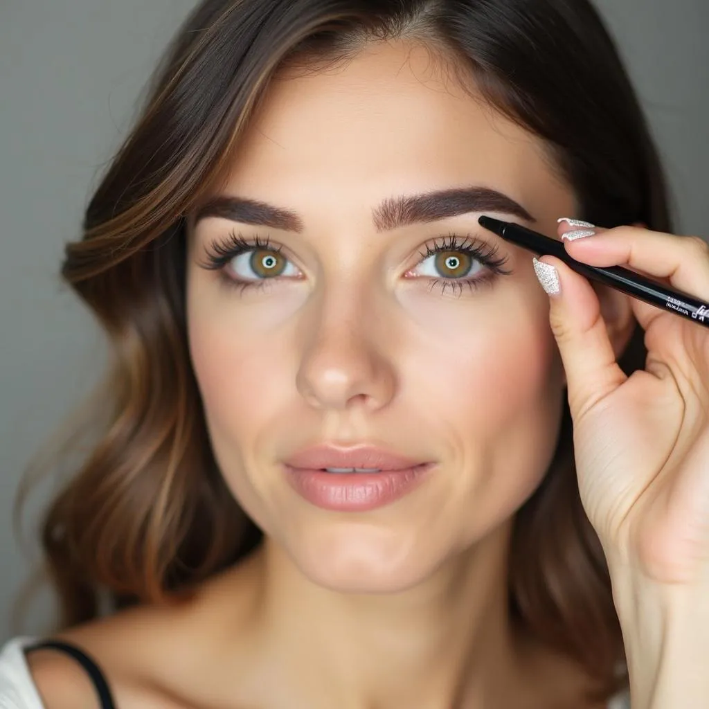 Applying Eyebrow Pencil for a Defined Look