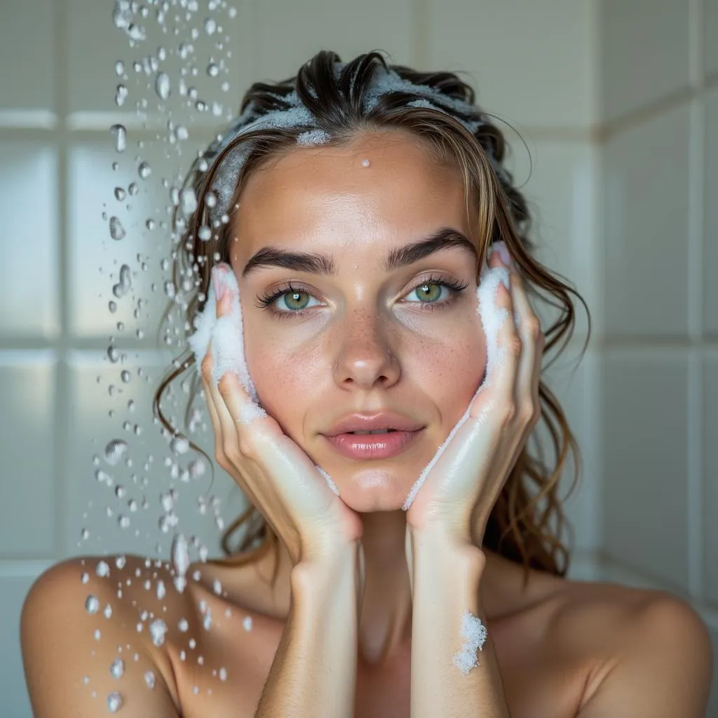 Washing Hair in Shower