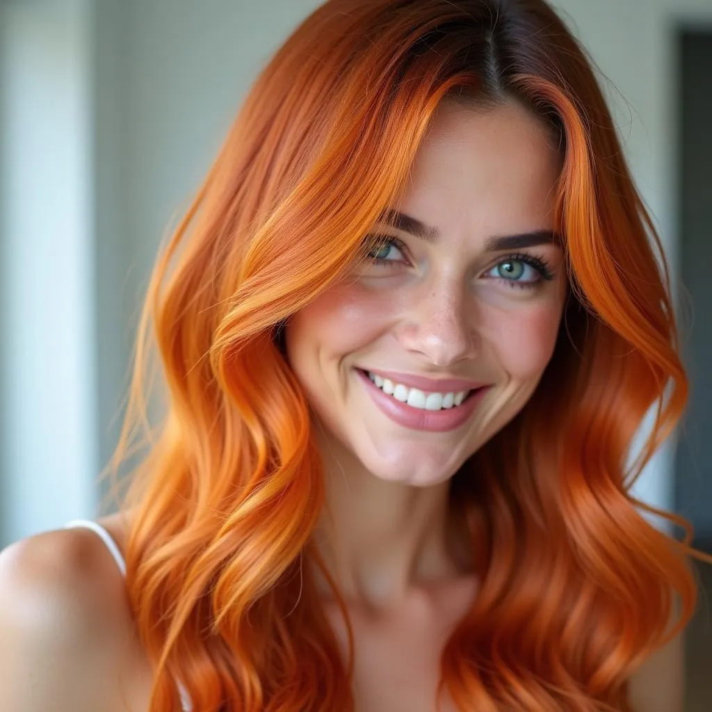 Woman With Vibrant Hair Color