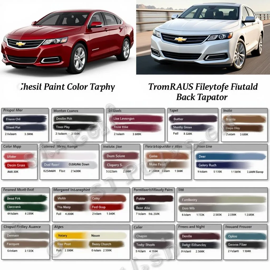 Chevy Impala Color Swatches