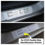 2018 Chevy Impala Door Jamb Sticker