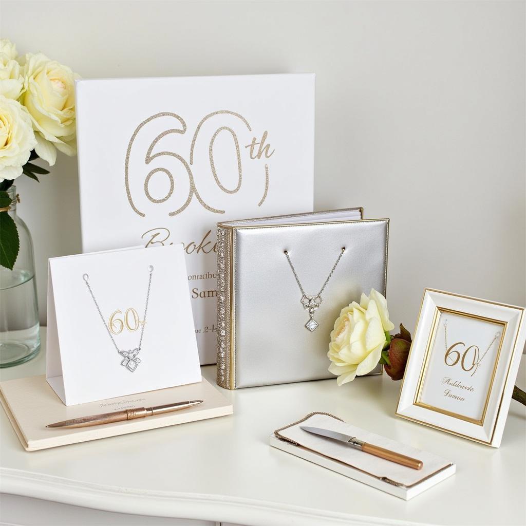 60th Anniversary Gifts with Diamond Theme