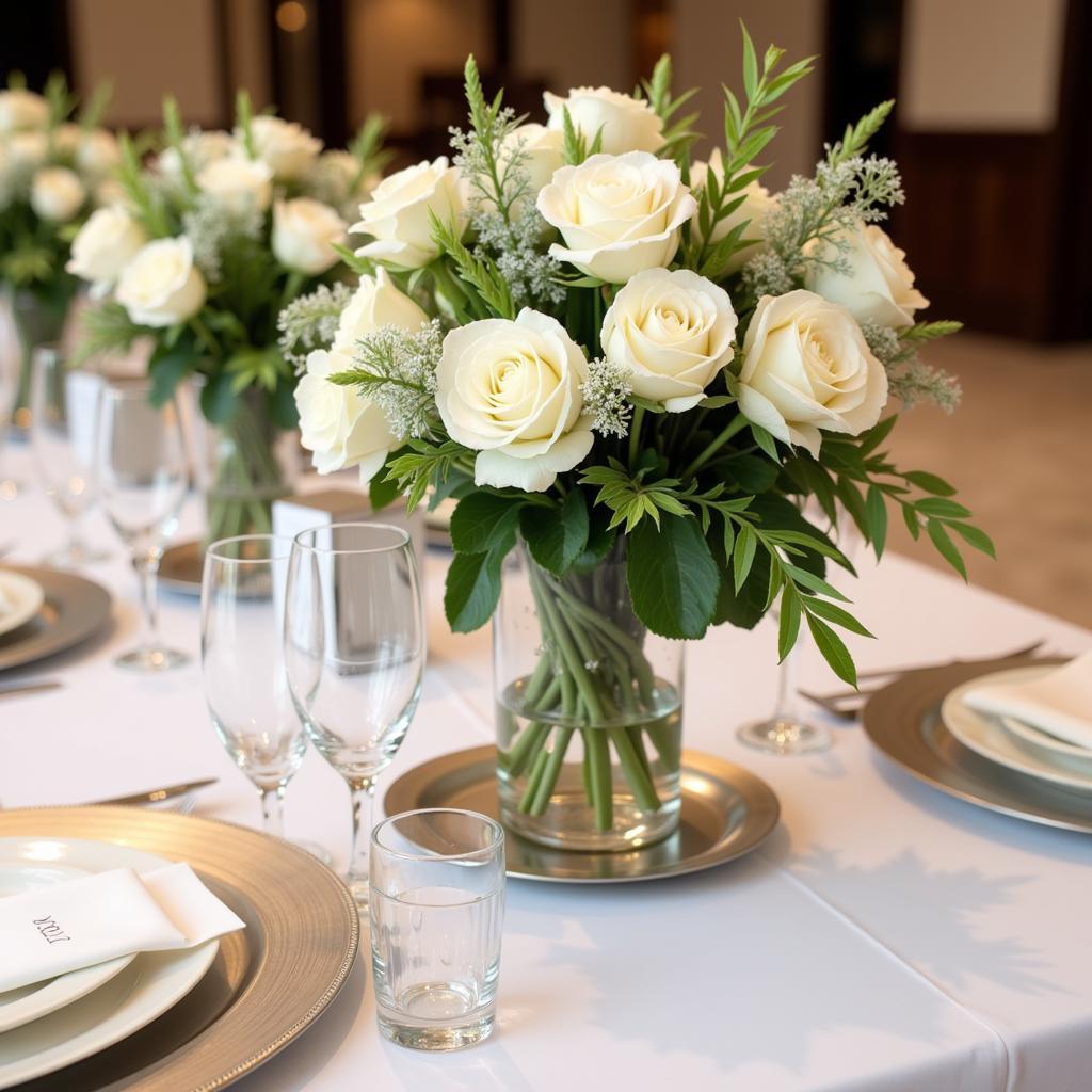 Elegant Table Setting for 70th Birthday