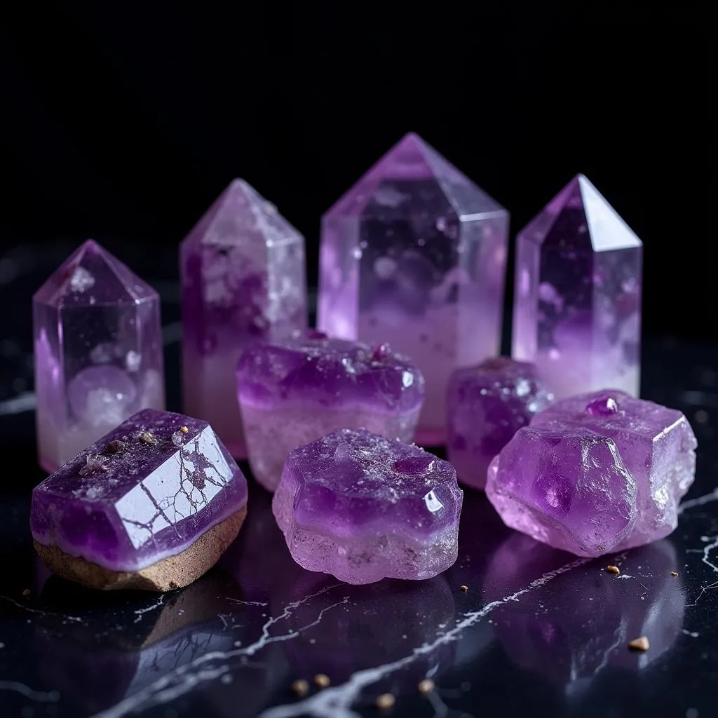 Amethyst crystals on a dark background representing Scorpio's intuition