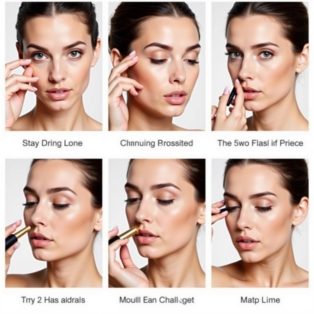 Step-by-step application of color corrector and concealer