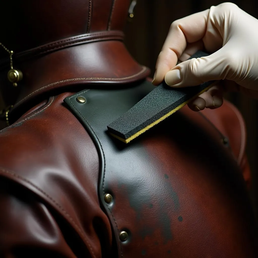 Applying Leather Dye