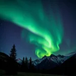 Aurora Borealis illuminating the Colorado night sky