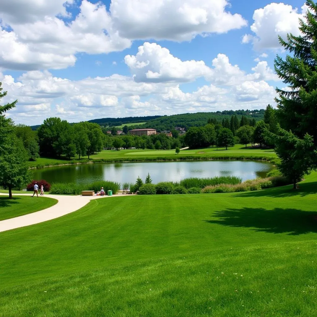 A serene view of Aurora City Park