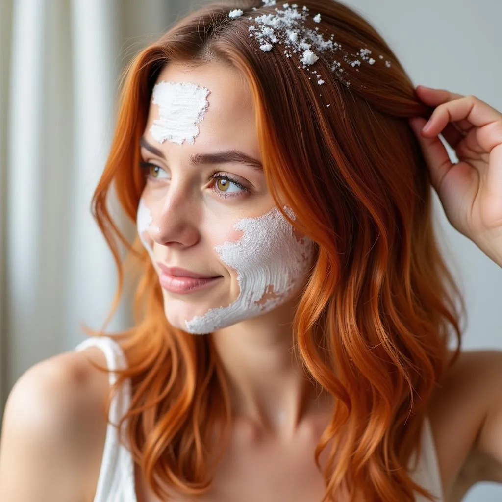 Using baking soda for hair color removal