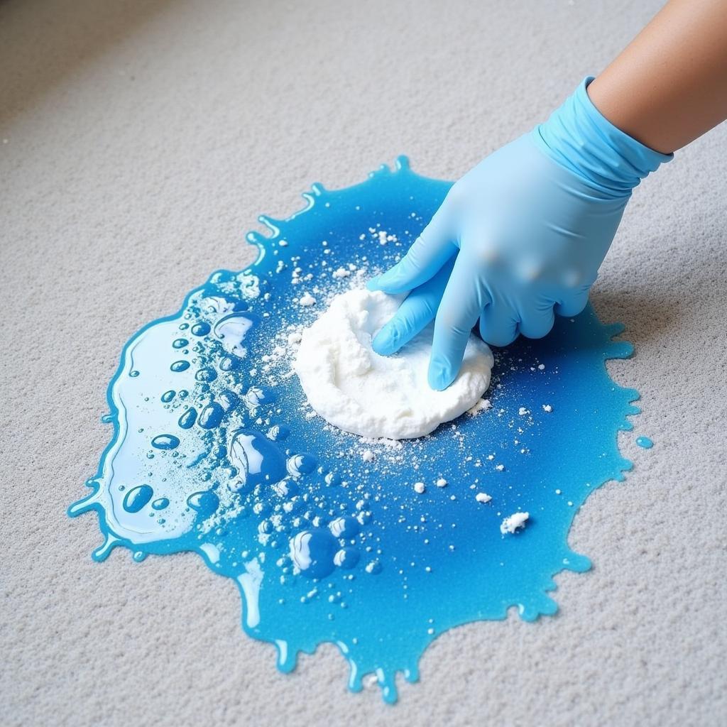 Baking Soda Paste on Carpet Stain