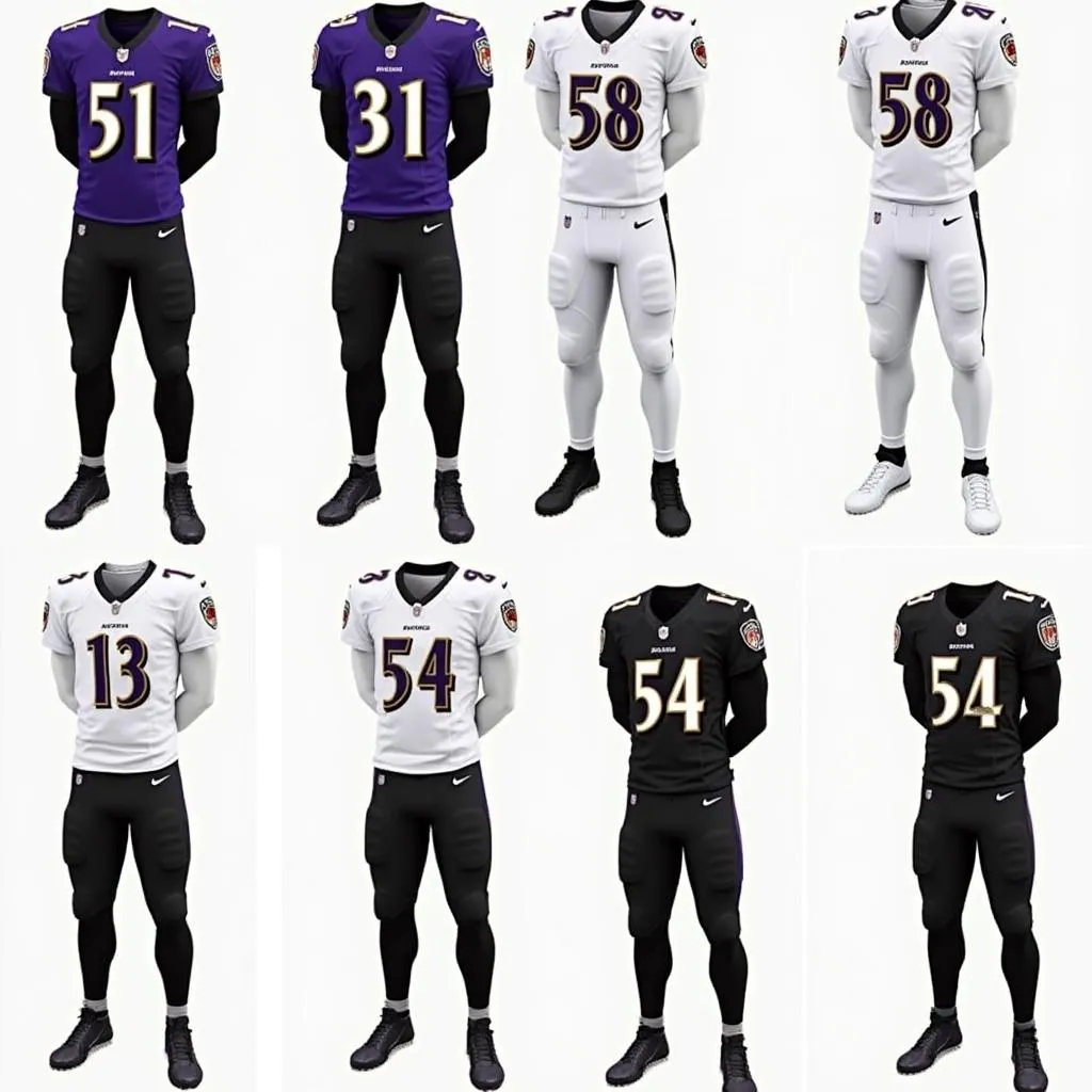 Baltimore Ravens Uniform Combinations