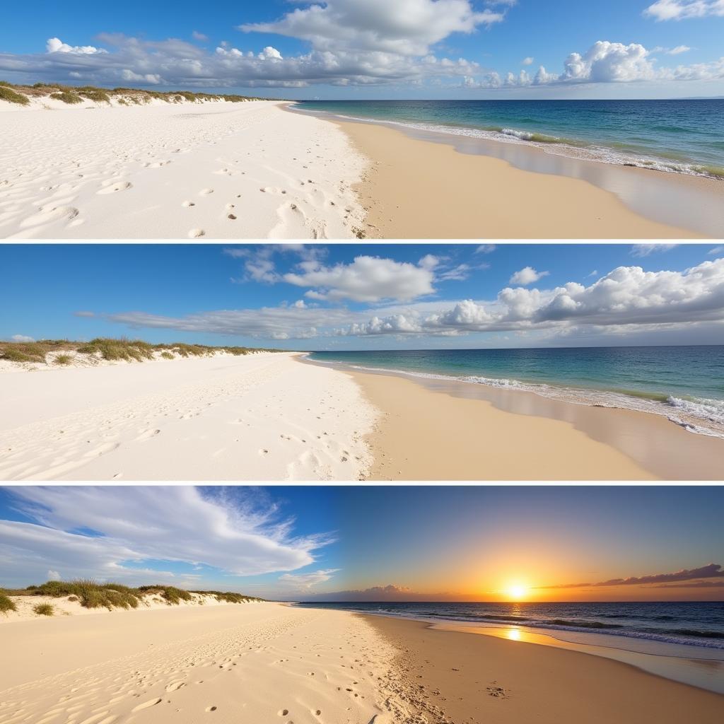 Beach Sand Color Changes With Light