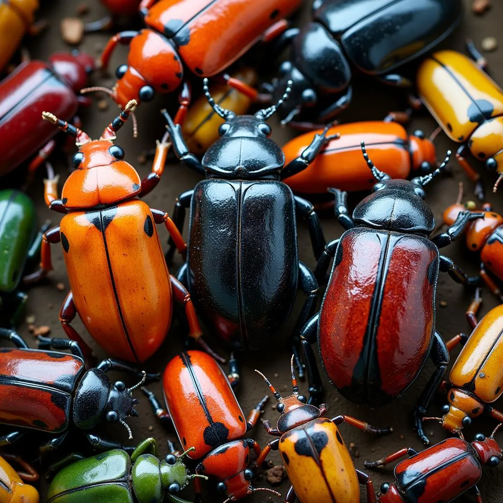 Beetles of Diverse Colors