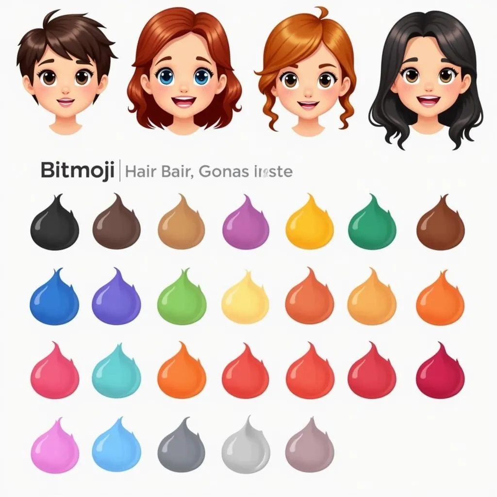 Bitmoji Hair Color Options