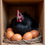 Black Chicken Laying Brown Eggs