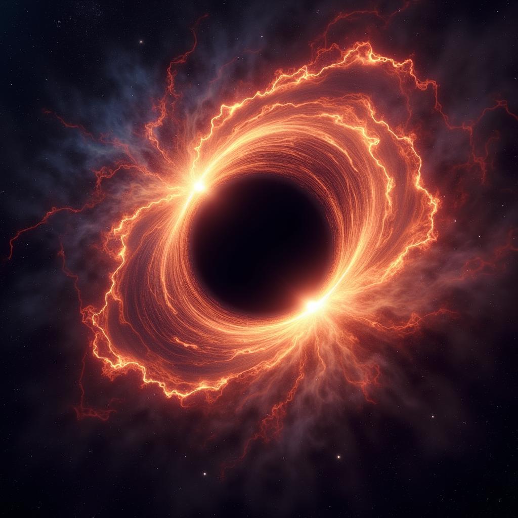 Black hole with a bright accretion disk