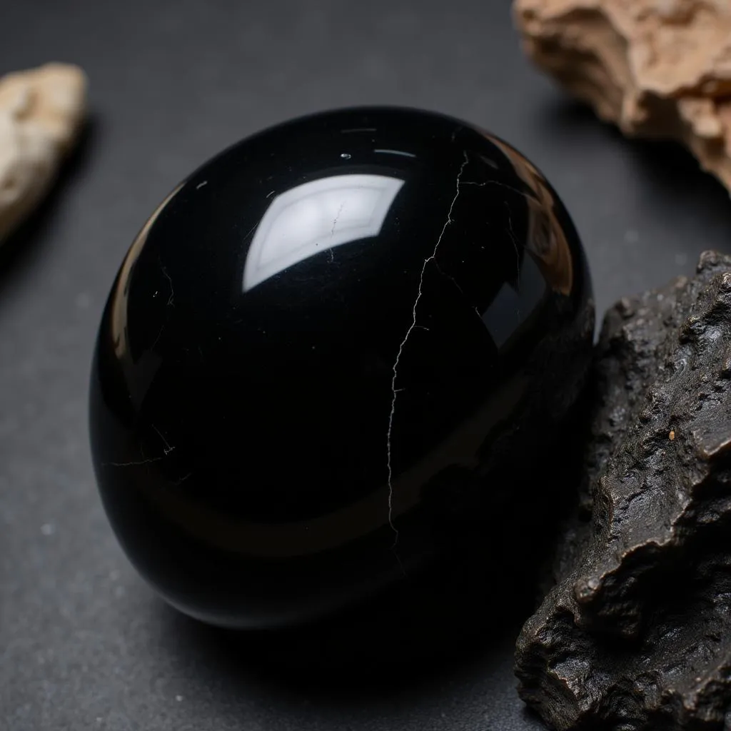 Black Onyx Stone Close Up