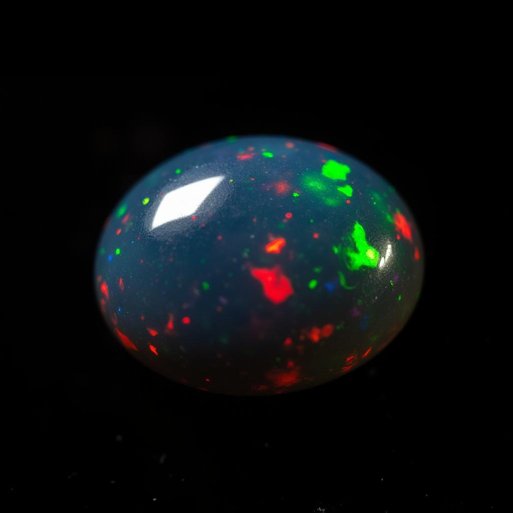 Black Opal Displaying Vivid Play-of-Color