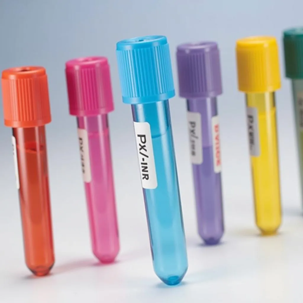 Different colored blood tubes for various tests, highlighting the light blue tube used for PT/INR.