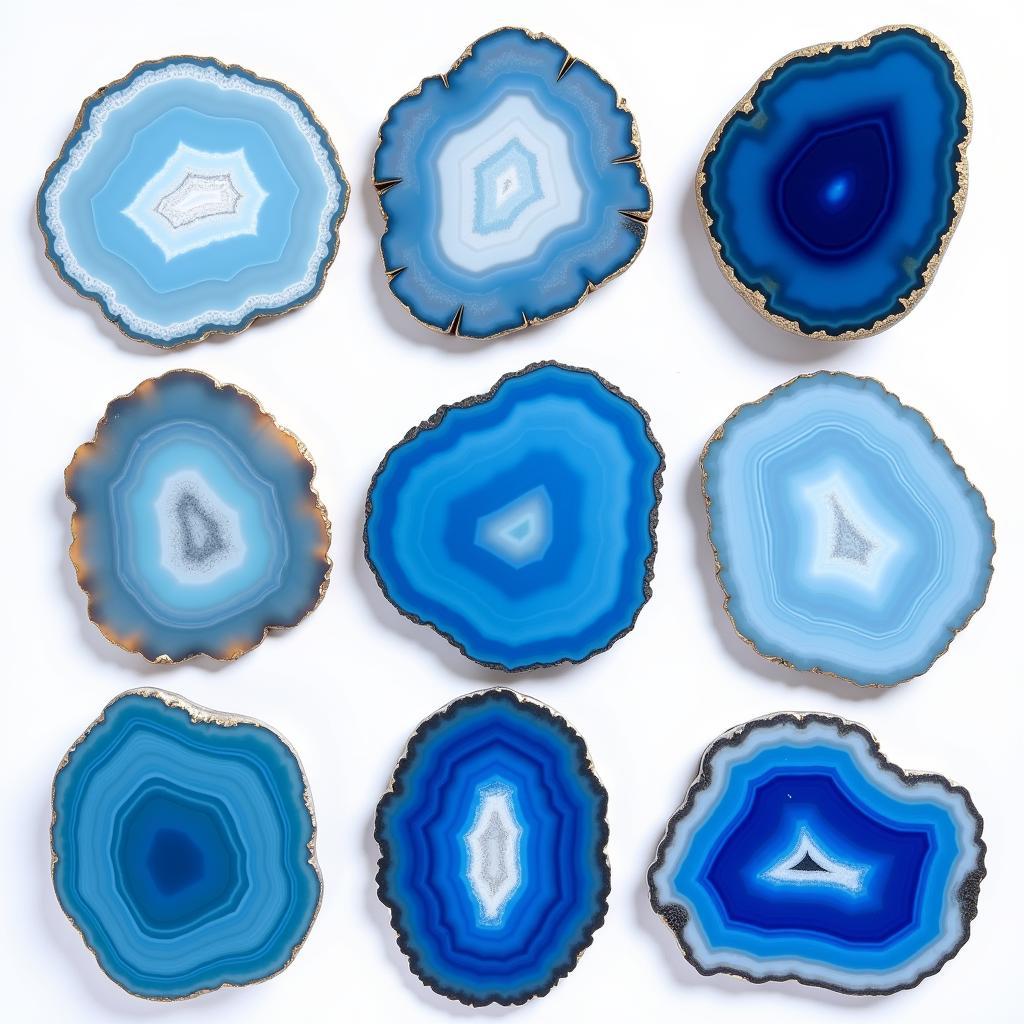 Blue Agate Color Variations