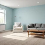 Blue Walls with Beige Carpet