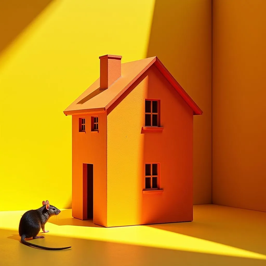 Bright colors, such as yellow and orange, reflecting light and deterring rats.