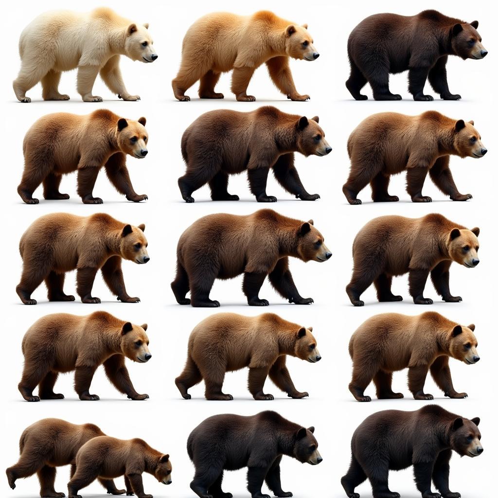 Brown Bear Coat Variations: From Light to Dark