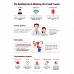 Cervical Cancer Symptoms and Risk Factors Infographic