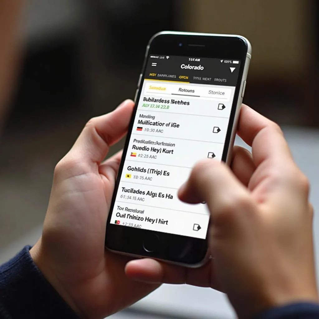 Checking the Colorado Buffaloes game schedule on a smartphone