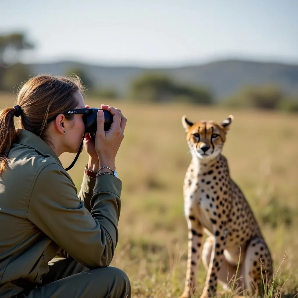 Cheetah and Conservationist