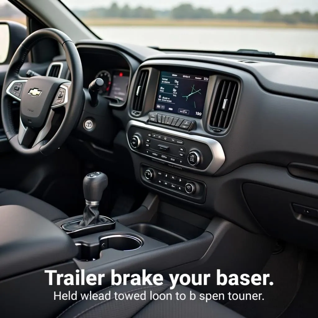 Chevy Colorado interior with trailer brake controller