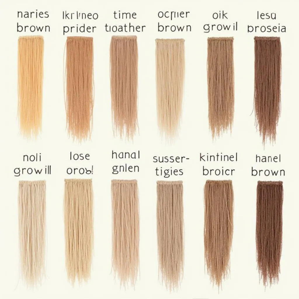 Light Brown Hair Color Chart