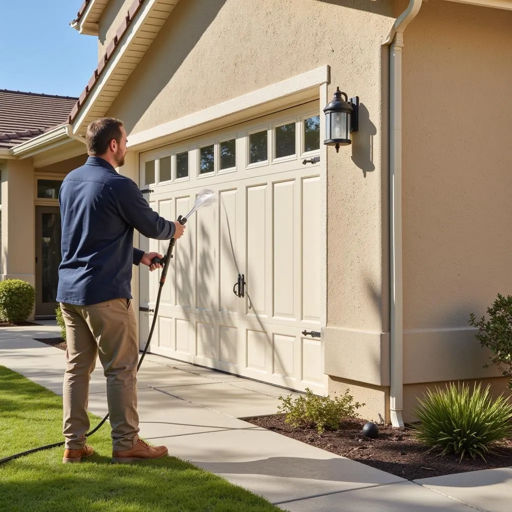 Cleaning Stucco Wall