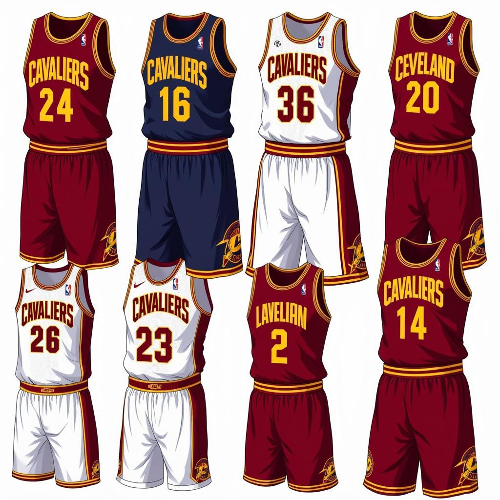  Evolution of Cleveland Cavaliers Uniforms