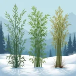 Cold Hardy Bamboo Species in Snowy Landscape