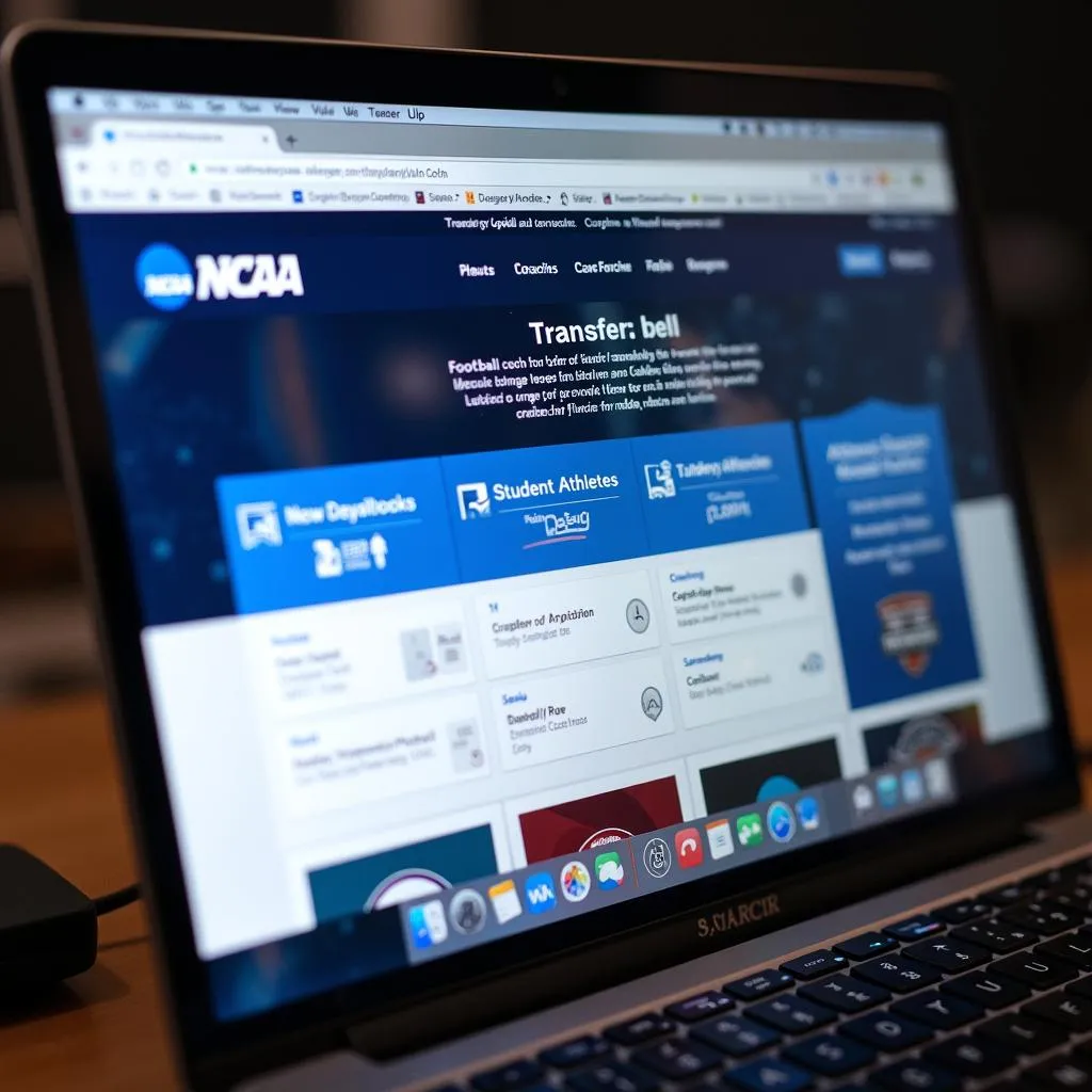 Screenshot of the NCAA transfer portal website.