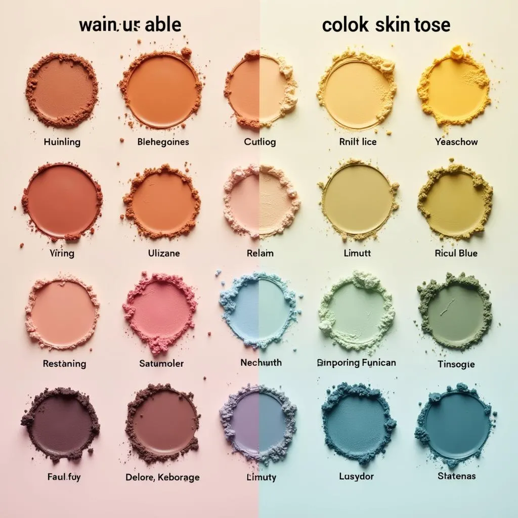 Color Palette for Warm and Cool Skin Tones 