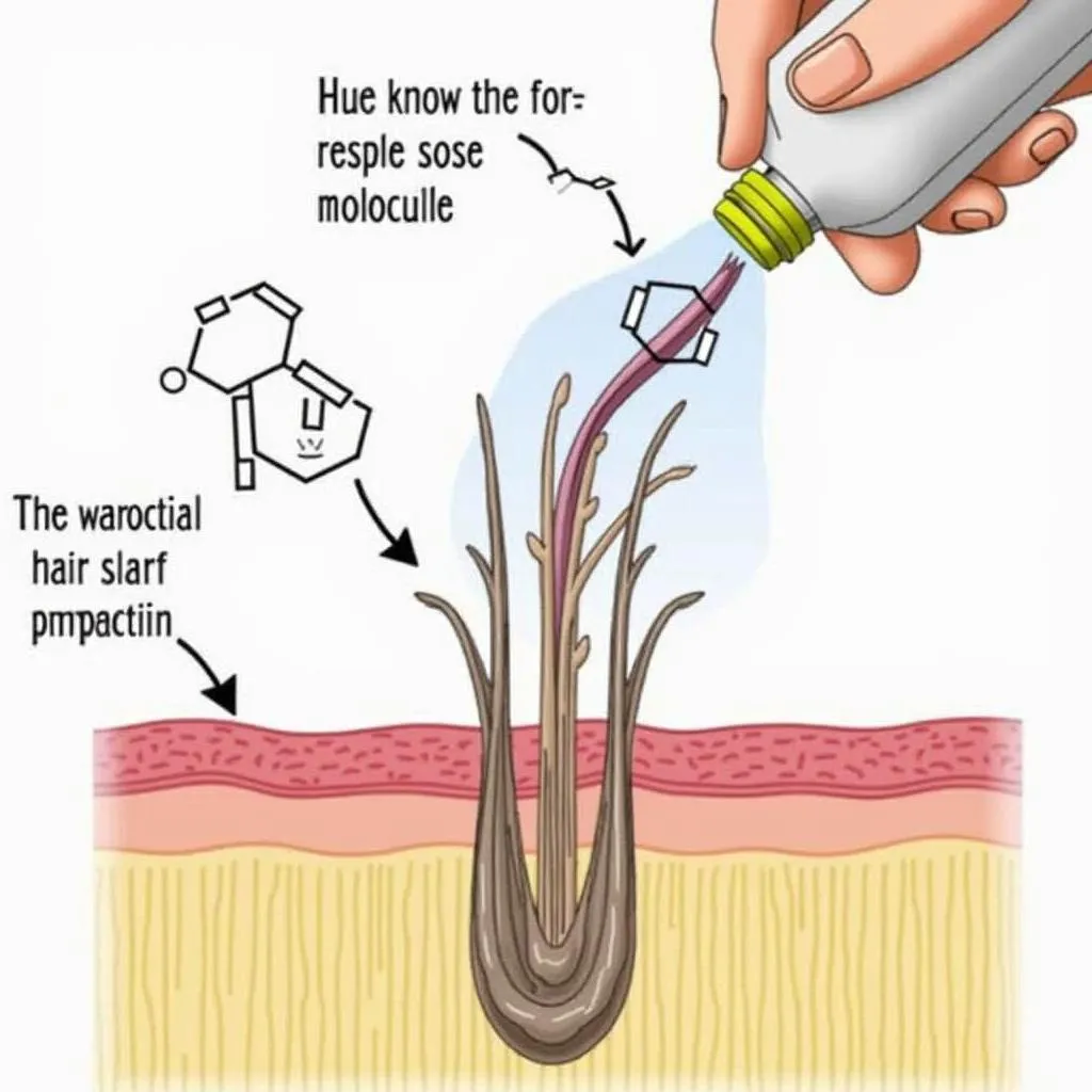 Color Remover Molecules Illustration