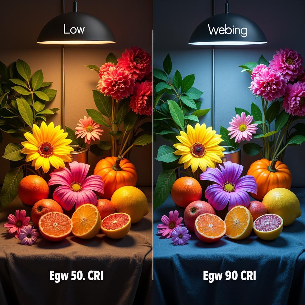 Color Rendering Index Comparison Chart