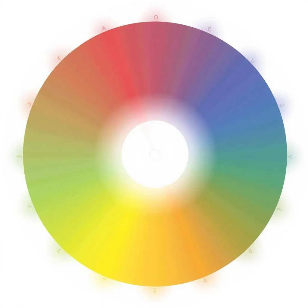 Color Wheel with Primary and Secondary Colors