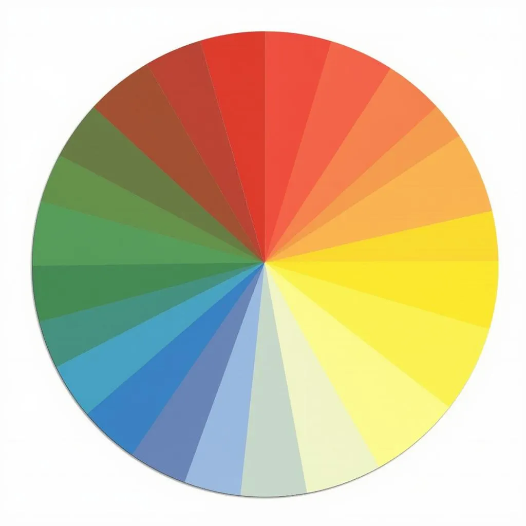 Color wheel highlighting complementary colors for red