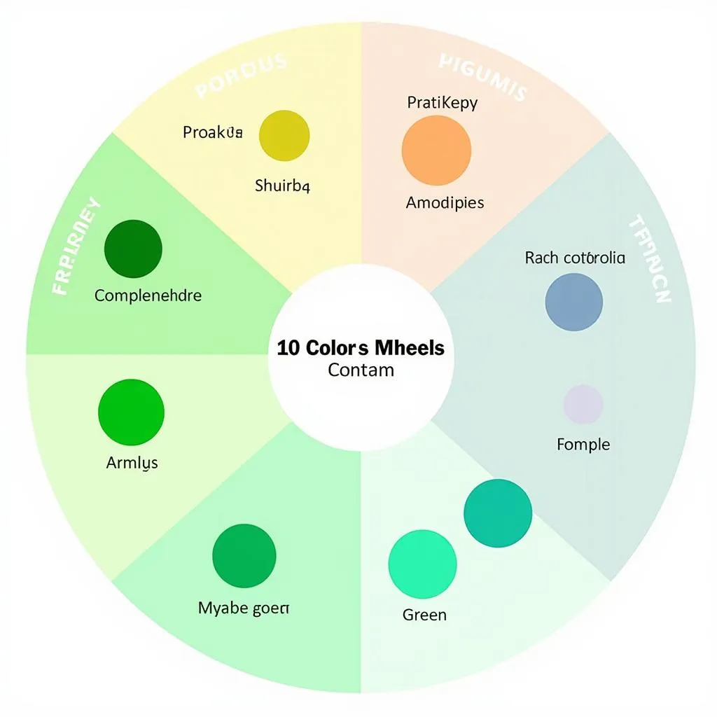 Color wheel showcasing complementary, analogous, and triadic schemes.