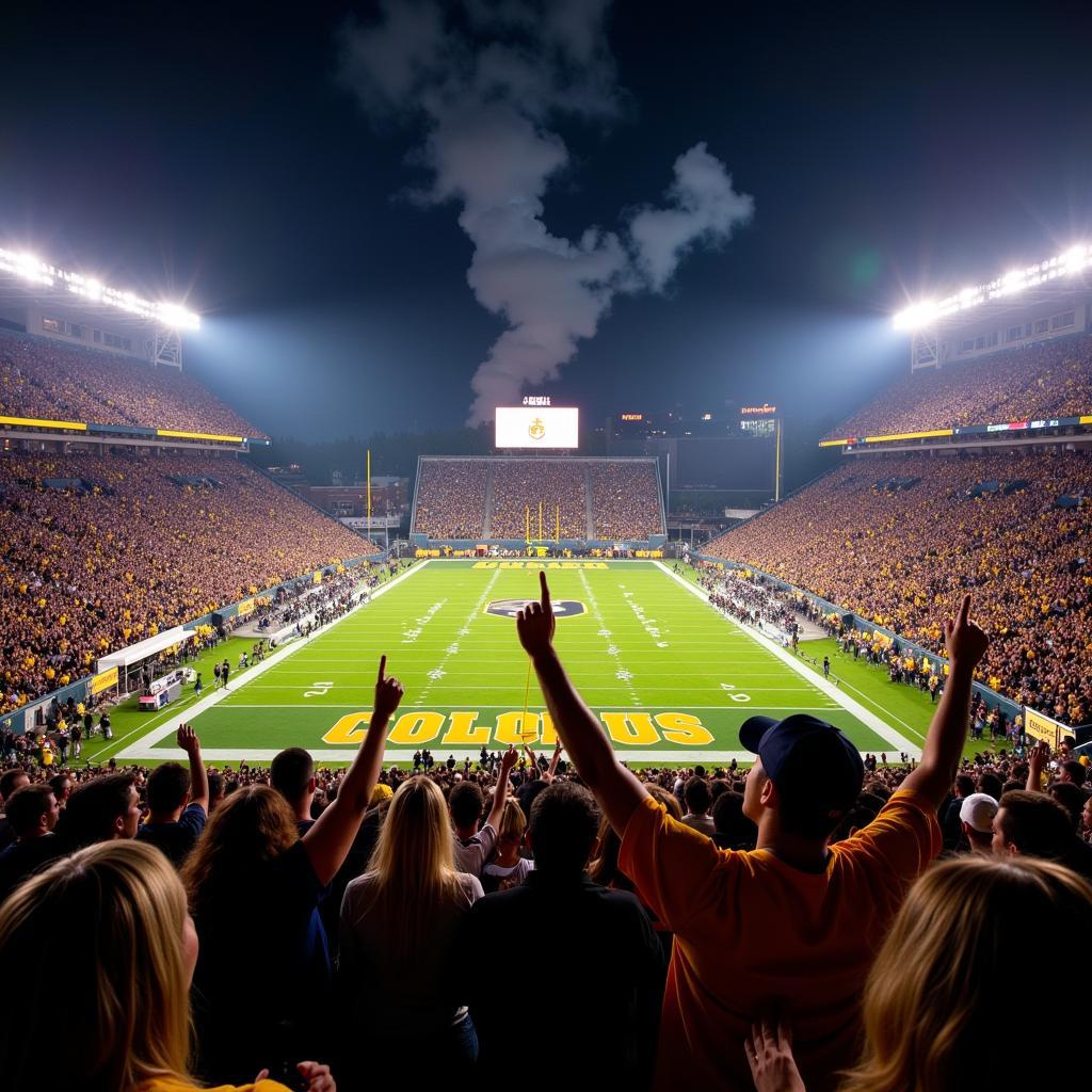 Colorado Football Gameday Experience: Fans Cheering