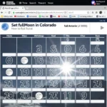 Colorado Full Moon Calendar