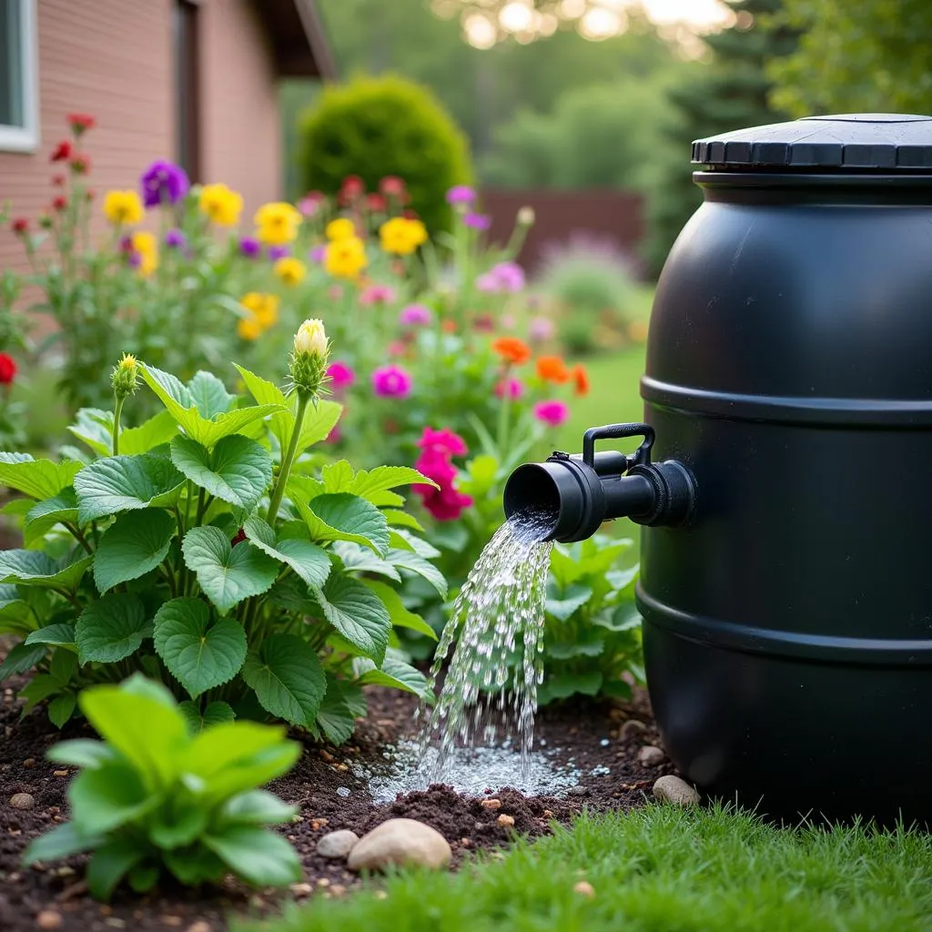 Colorado Garden Irrigated with Rain Barrel